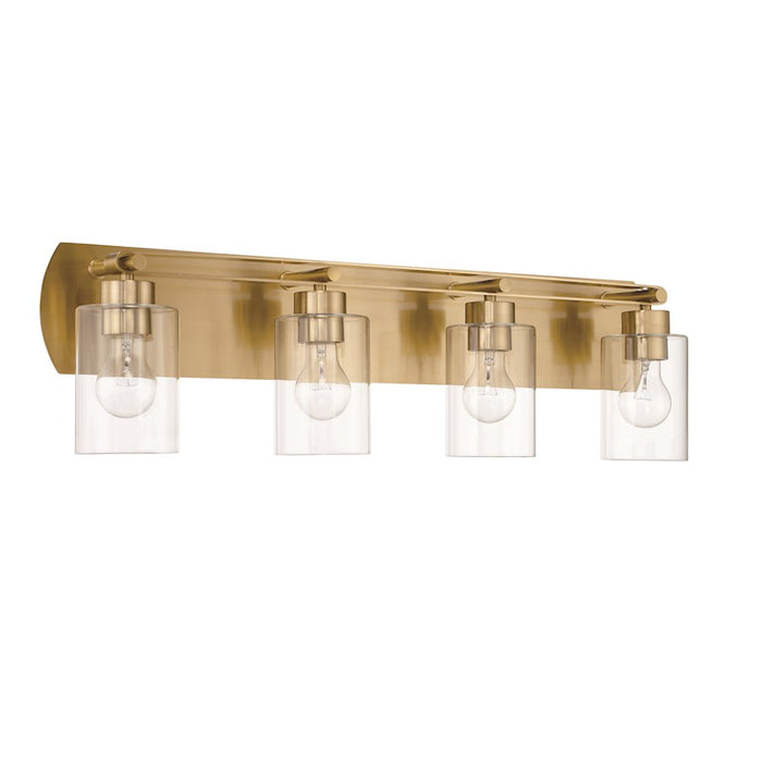 Craftmade Hendrix 4 Light Vanity, Satin Brass/Clear - 17631SB4