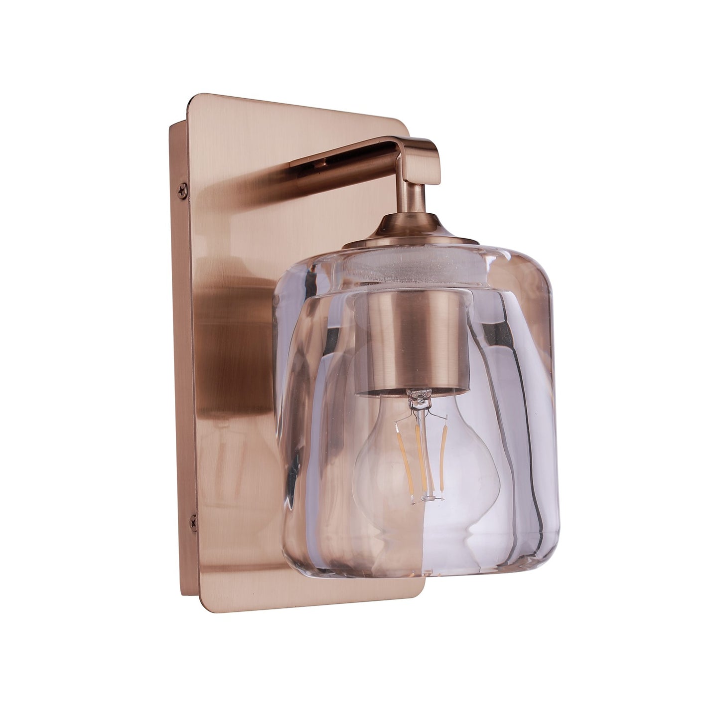 Craftmade Andie 1 Light Wall Sconce, Satin Brass/Clear - 20605SB1