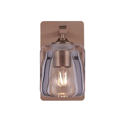 Craftmade Andie 1 Light Wall Sconce, Satin Brass/Clear