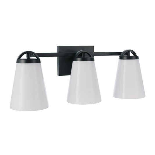 Craftmade Zane 3 Lt Vanity, Flat Black