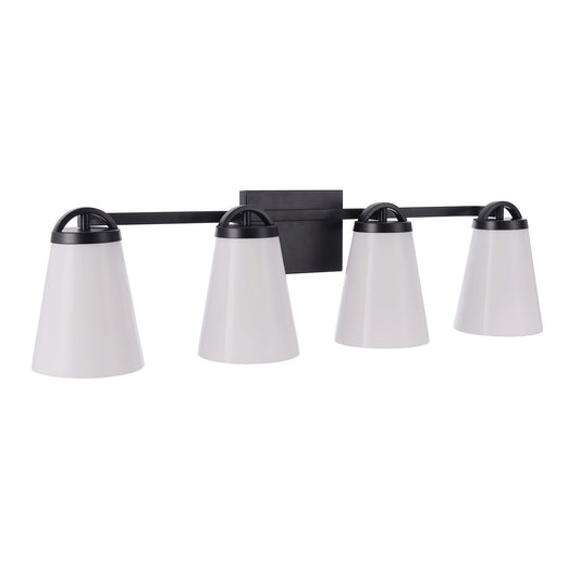 Craftmade Zane 4 Lt Vanity, Flat Black