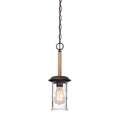 1 Light Mini Pendant, Aged Bronze