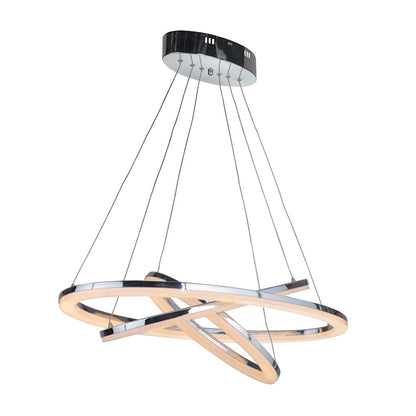 3 Ring LED Pendant, Chrome