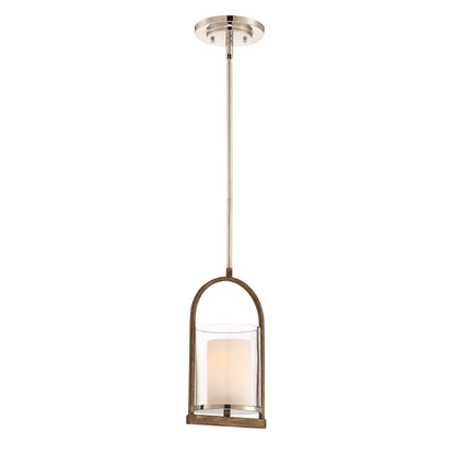 1 Light Pendant, Polished Nickel