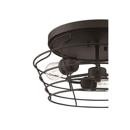 Craftmade Thatcher 3 Light Flushmount, Black
