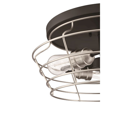 Craftmade Thatcher 3 Light Flushmount, Black