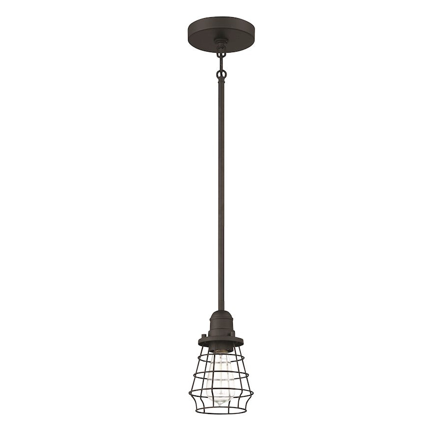1 Light Mini Pendant, Black