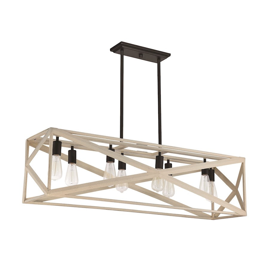 Craftmade Hansel 8 Light Island Light Cottage White Espresso