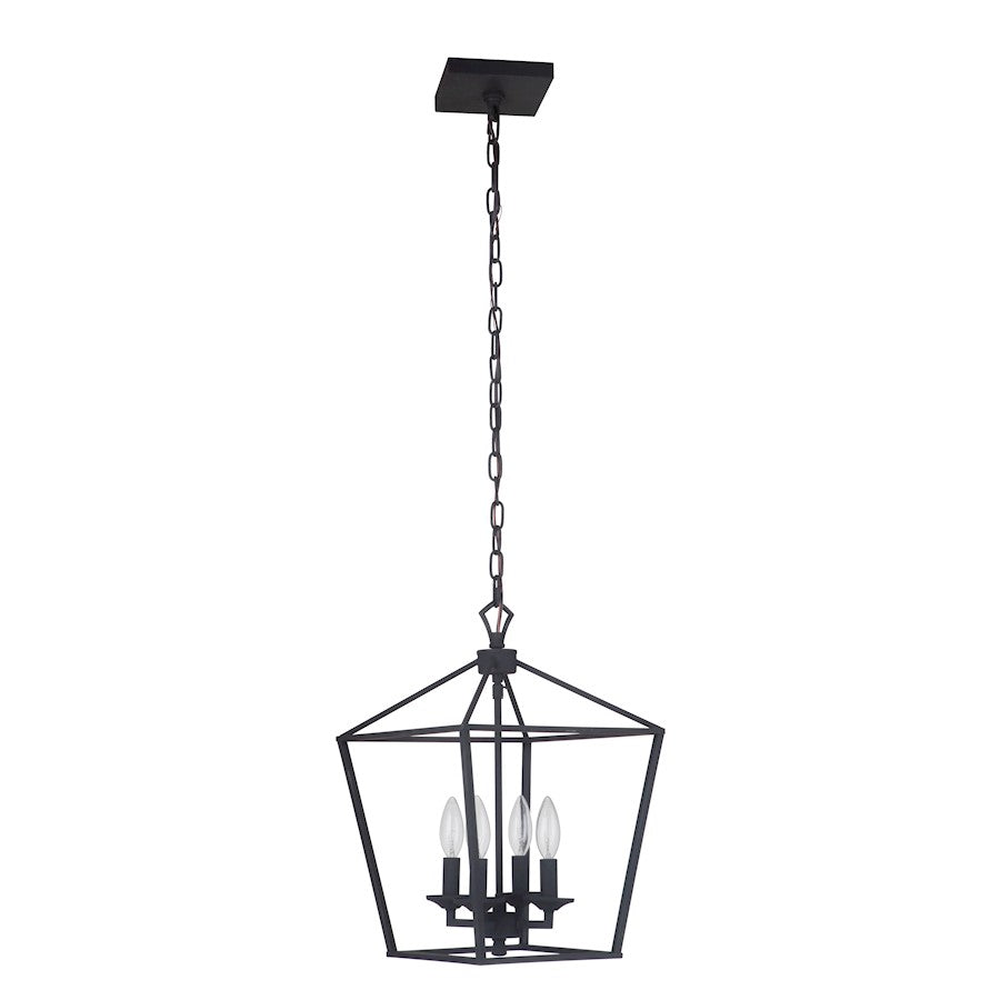Craftmade Flynt 4 Light Foyer, Flat Black