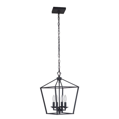 Craftmade Flynt 4 Light Foyer, Flat Black