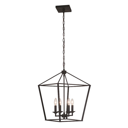 Craftmade Flynt 4 Light Foyer, Flat Black