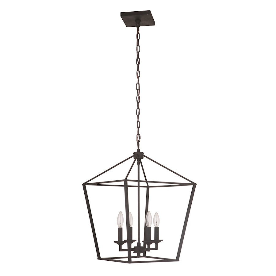 Craftmade Flynt 4 Light Foyer, Flat Black