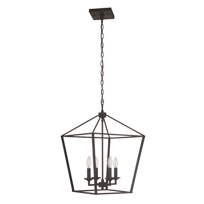 Craftmade Flynt 4 Light Foyer, Flat Black