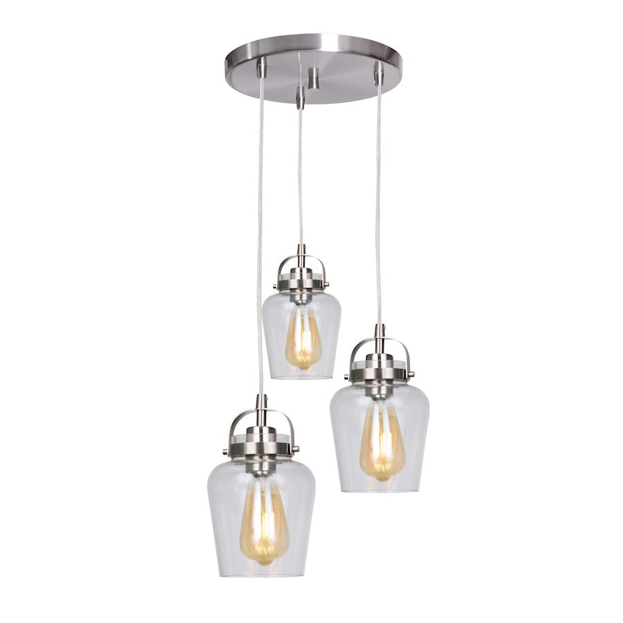 3 Light 14" Pendant