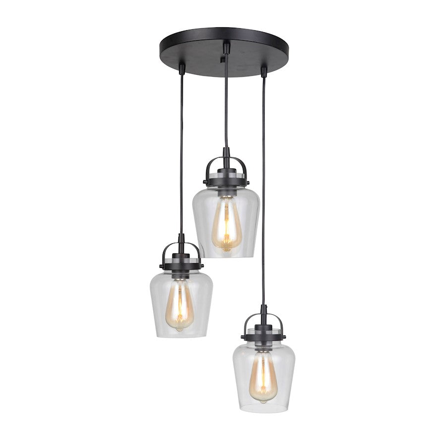 3 Light 14" Pendant