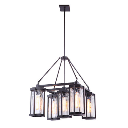 5 Light Outdoor Chandelier, Oiled Bronze Gilded