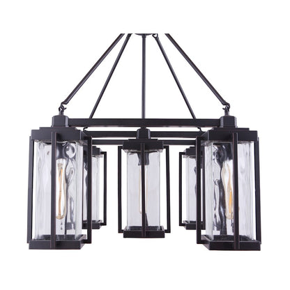 5 Light Outdoor Chandelier, Oiled Bronze Gilded