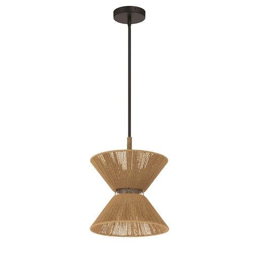 Craftmade Serena 1 Light Pendant, Flat Black/Walnut/Smoked Clear - 58591-FBWAL