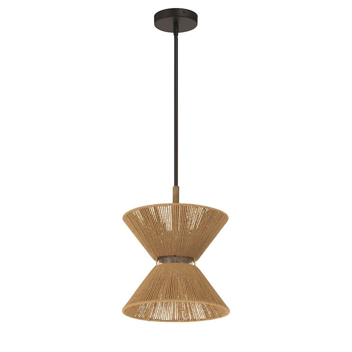 Craftmade Serena 1 Light Pendant, Flat Black/Walnut/Smoked Clear - 58591-FBWAL