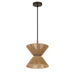 Craftmade Serena 1 Light Pendant, Flat Black/Walnut/Smoked Clear - 58591-FBWAL