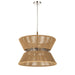 Craftmade Serena 6 Light Pendant, Chrome/Walnut/Smoked Clear - 58596-CHWAL