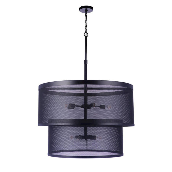 Craftmade Mesh 9 Light Pendant, Flat Black - 58999-FB