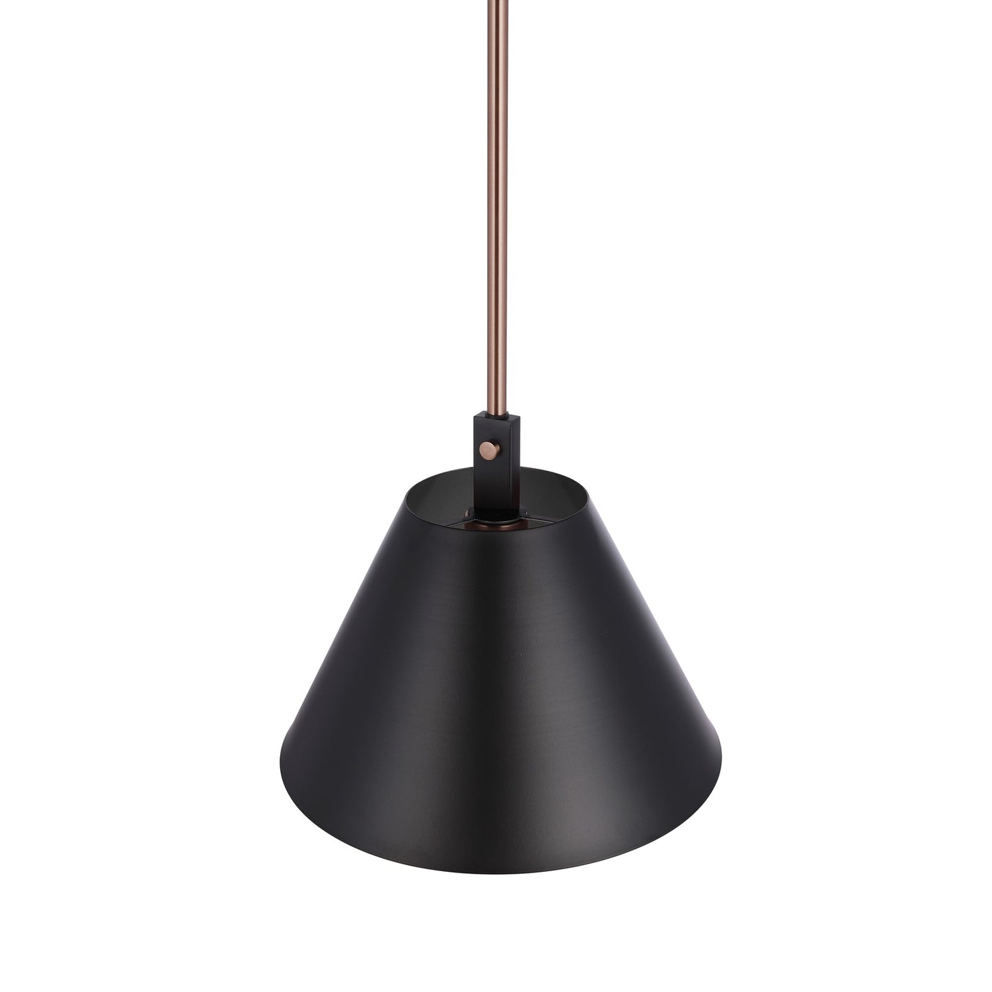 Craftmade Blake 1 Light Pendant, Flat Black/Satin Brass/Flat Black