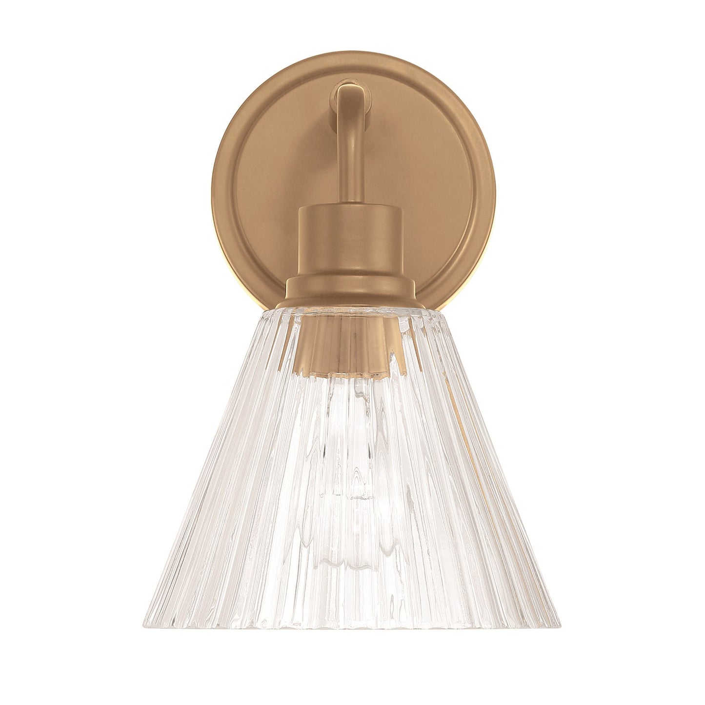 Craftmade Pleated 1 Light Wall Sconce, Premium Bronze/Clear Pleated - 61101-CPZ