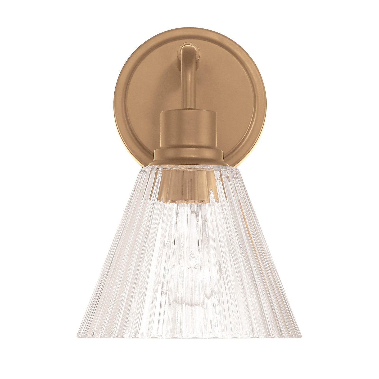 Craftmade Pleated 1 Light Wall Sconce, Premium Bronze/Clear Pleated - 61101-CPZ