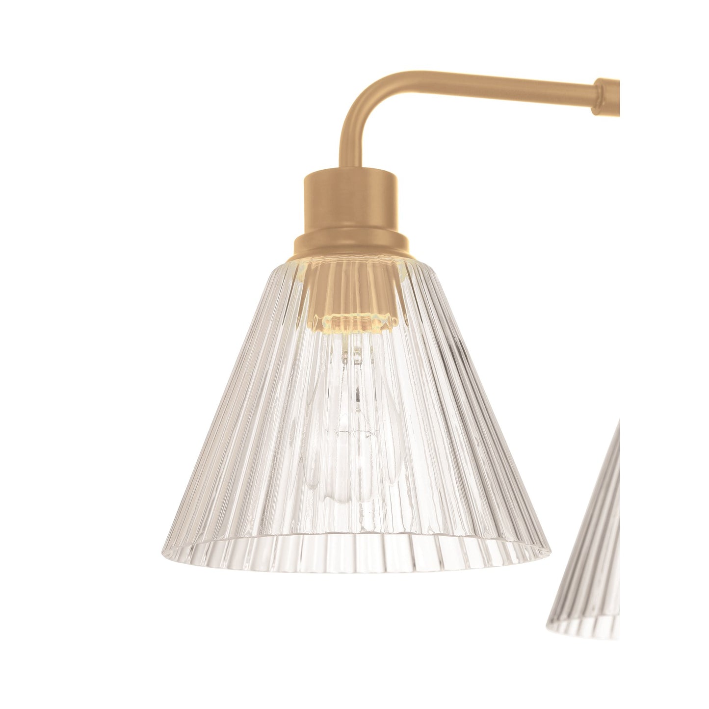 Craftmade Pleated 4 Light Chandelier, Premium Bronze/Clear Pleated