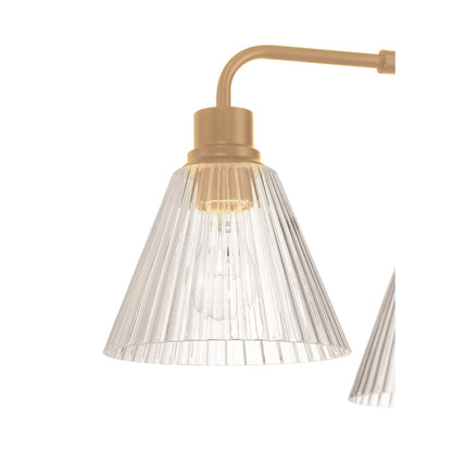 Craftmade Pleated 4 Light Chandelier, Premium Bronze/Clear Pleated