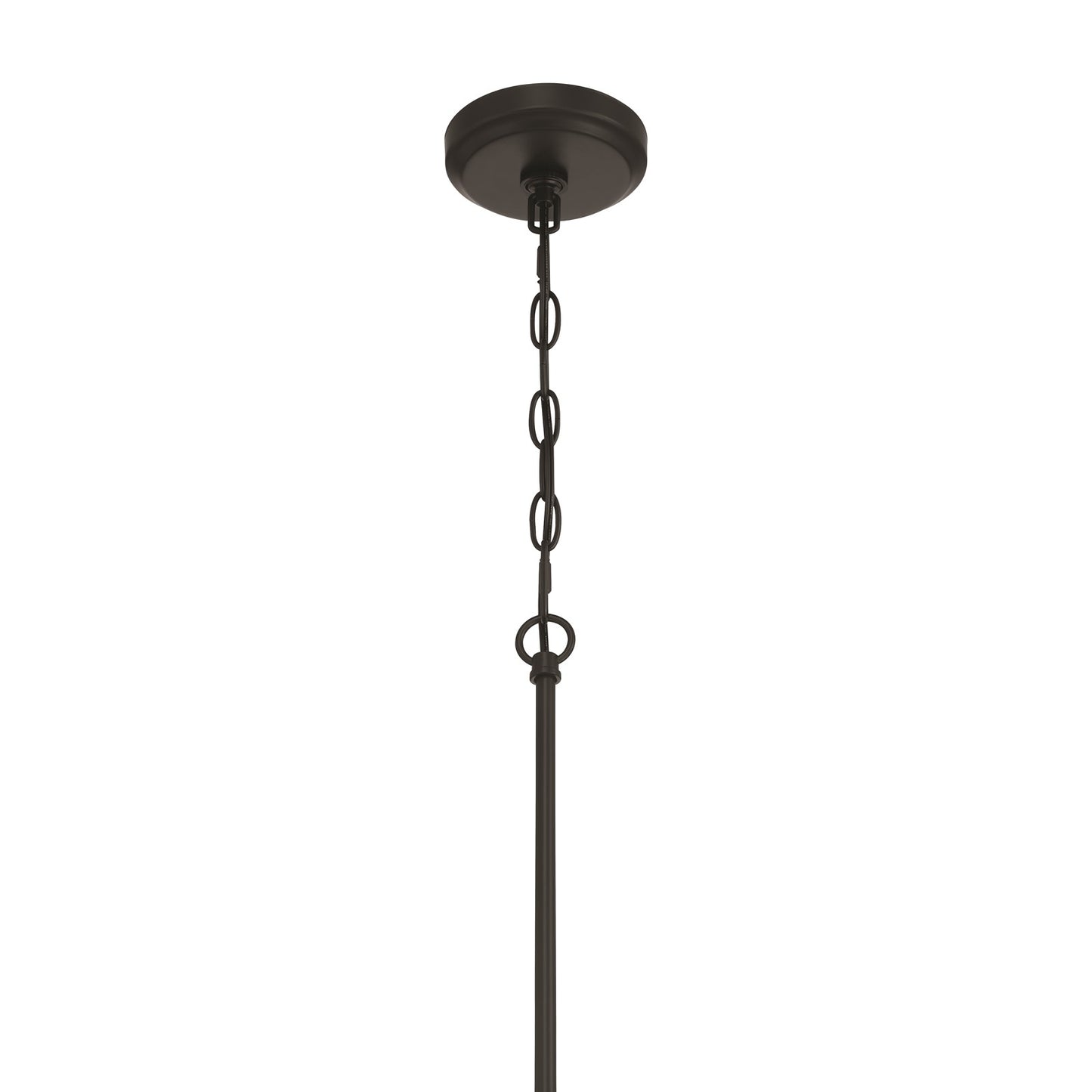 Craftmade Pleated 4 Light Chandelier, Flat Black/Clear Pleated