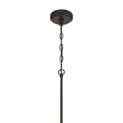 Craftmade Pleated 4 Light Chandelier, Flat Black/Clear Pleated