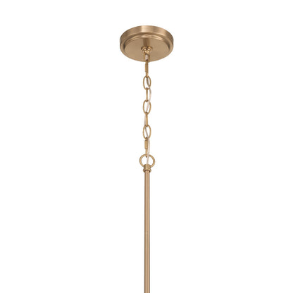 Craftmade Pleated 6 Light Chandelier, Premium Bronze/Clear Pleated