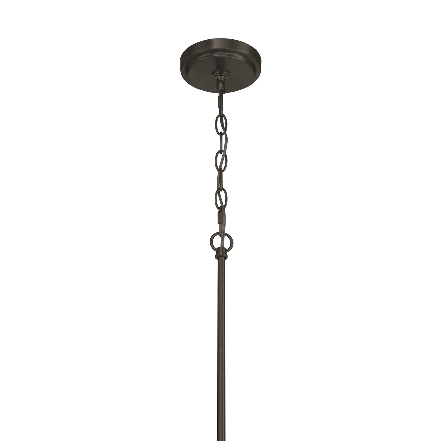 Craftmade Pleated 6 Light Chandelier, Flat Black/Clear Pleated