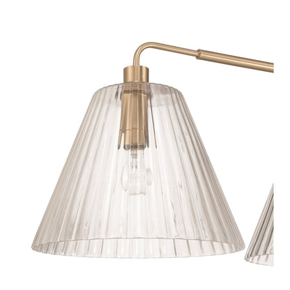 Craftmade Pleated 3 Light Island, Premium Bronze/Clear Pleated