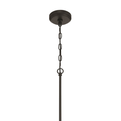Craftmade Pleated 1 Light Mini Pendant, Flat Black/Clear Pleated