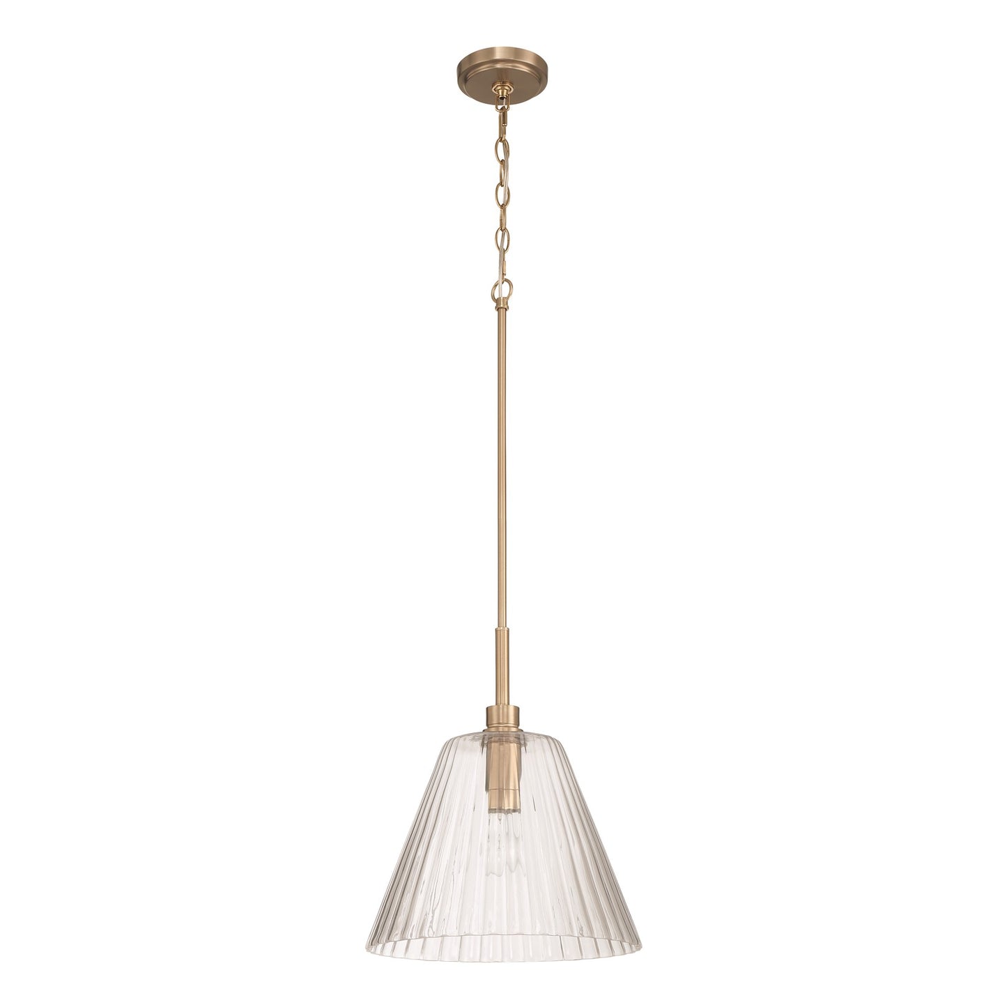 Craftmade Pleated 1 Light Pendant, Premium Bronze/Clear Pleated - 61192-CPZ