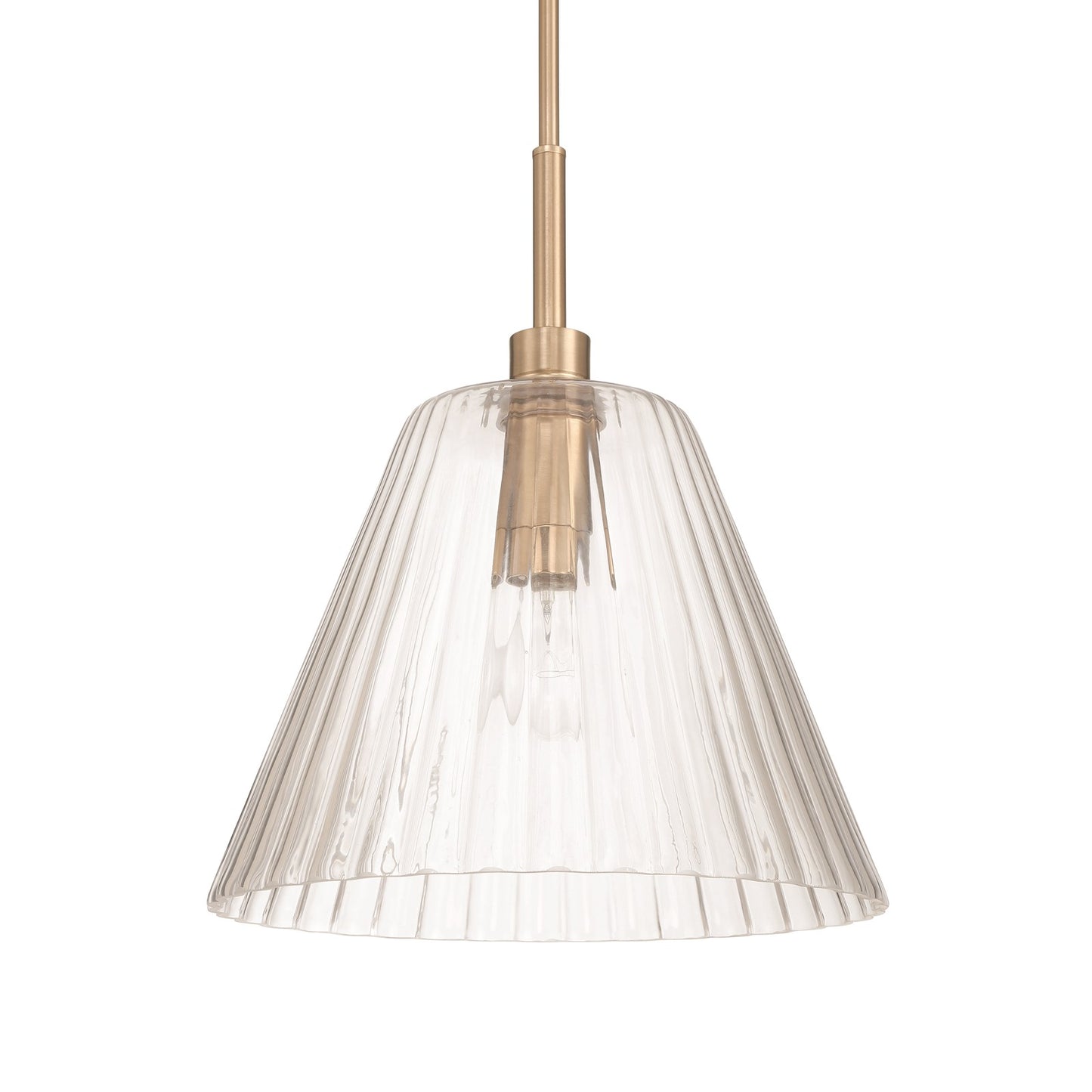 Craftmade Pleated 1 Light Pendant, Premium Bronze/Clear Pleated