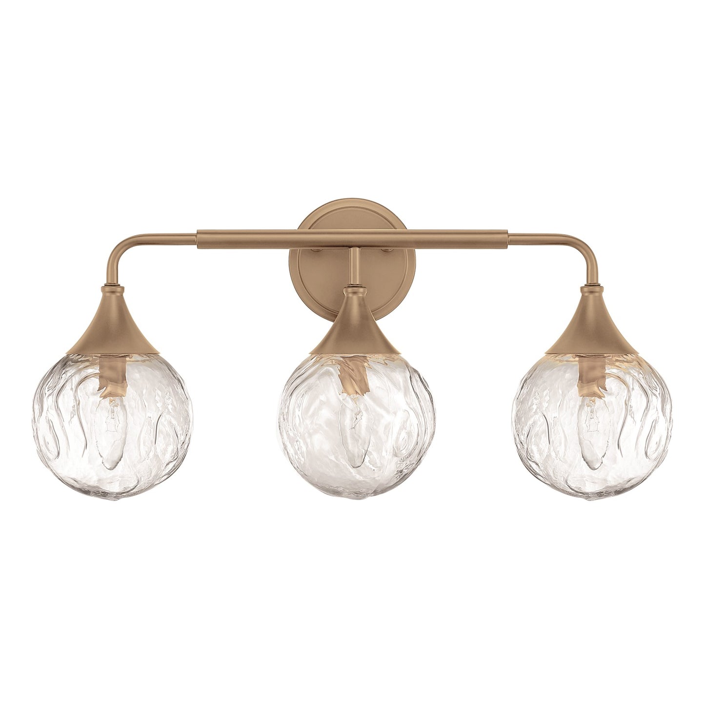 Craftmade Reflection 3 Light Vanity, Premium Bronze/Clear Textured - 61203-CPZ
