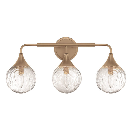 Craftmade Reflection 3 Light Vanity, Premium Bronze/Clear Textured - 61203-CPZ
