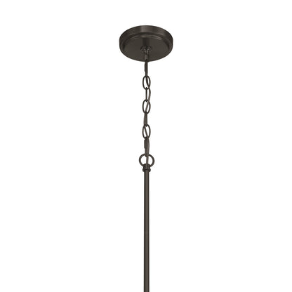 Craftmade Reflection 6 Light Chandelier, Flat Black/Clear Textured