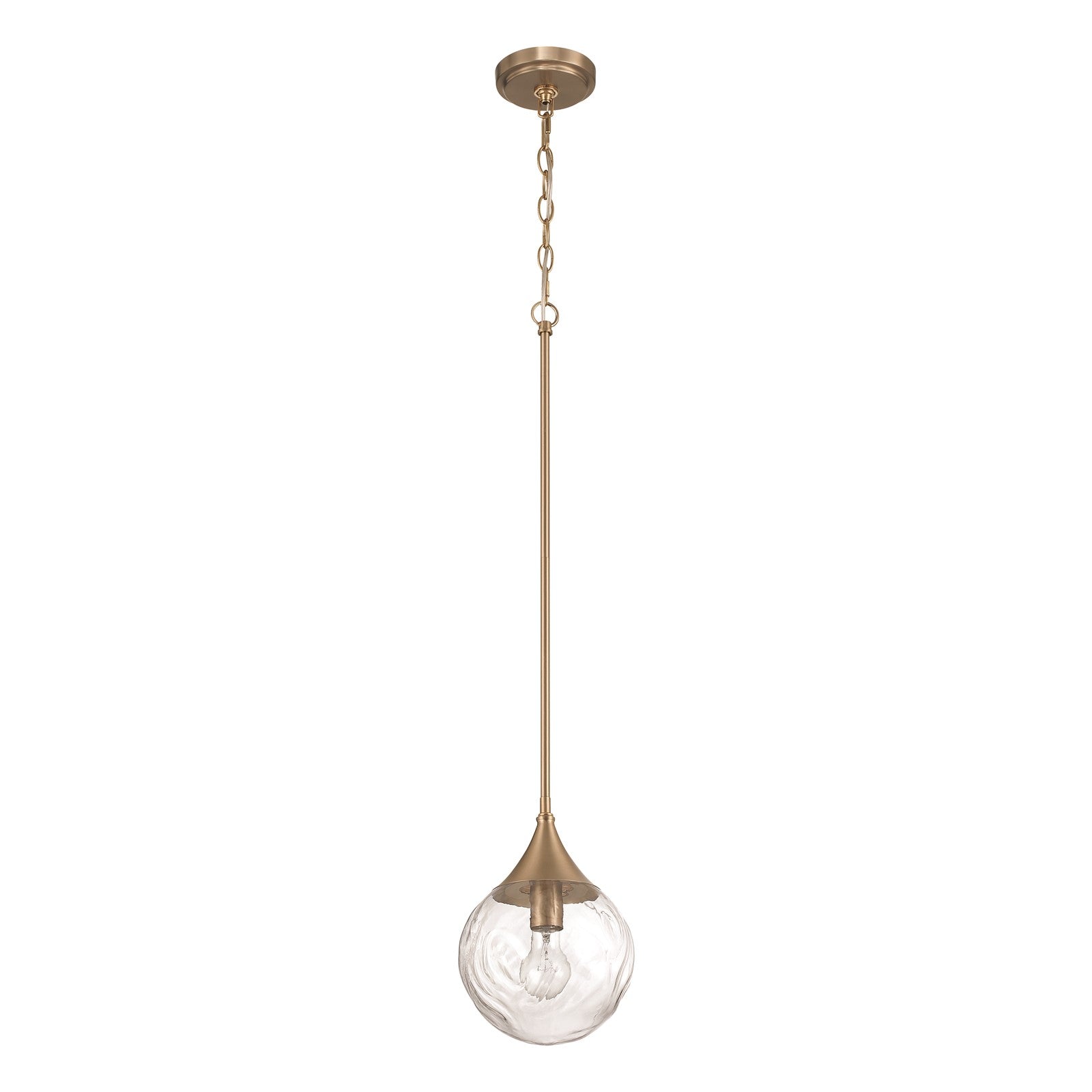 Craftmade Reflection 1 Light Mini Pendant, Bronze/Clear Textured - 61291-CPZ