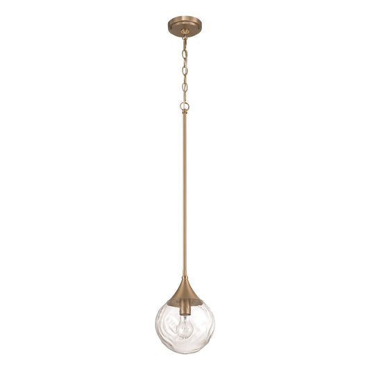Craftmade Reflection 1 Light Mini Pendant, Bronze/Clear Textured - 61291-CPZ