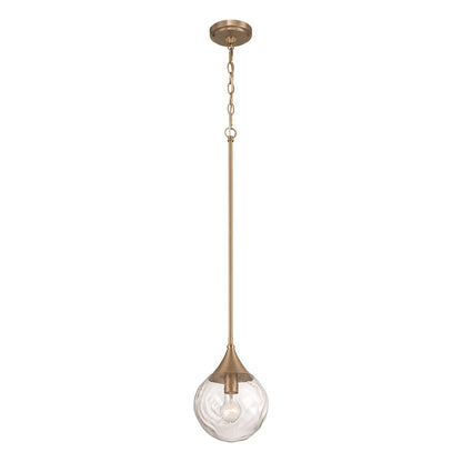 Craftmade Reflection 1 Light Mini Pendant, Bronze/Clear Textured