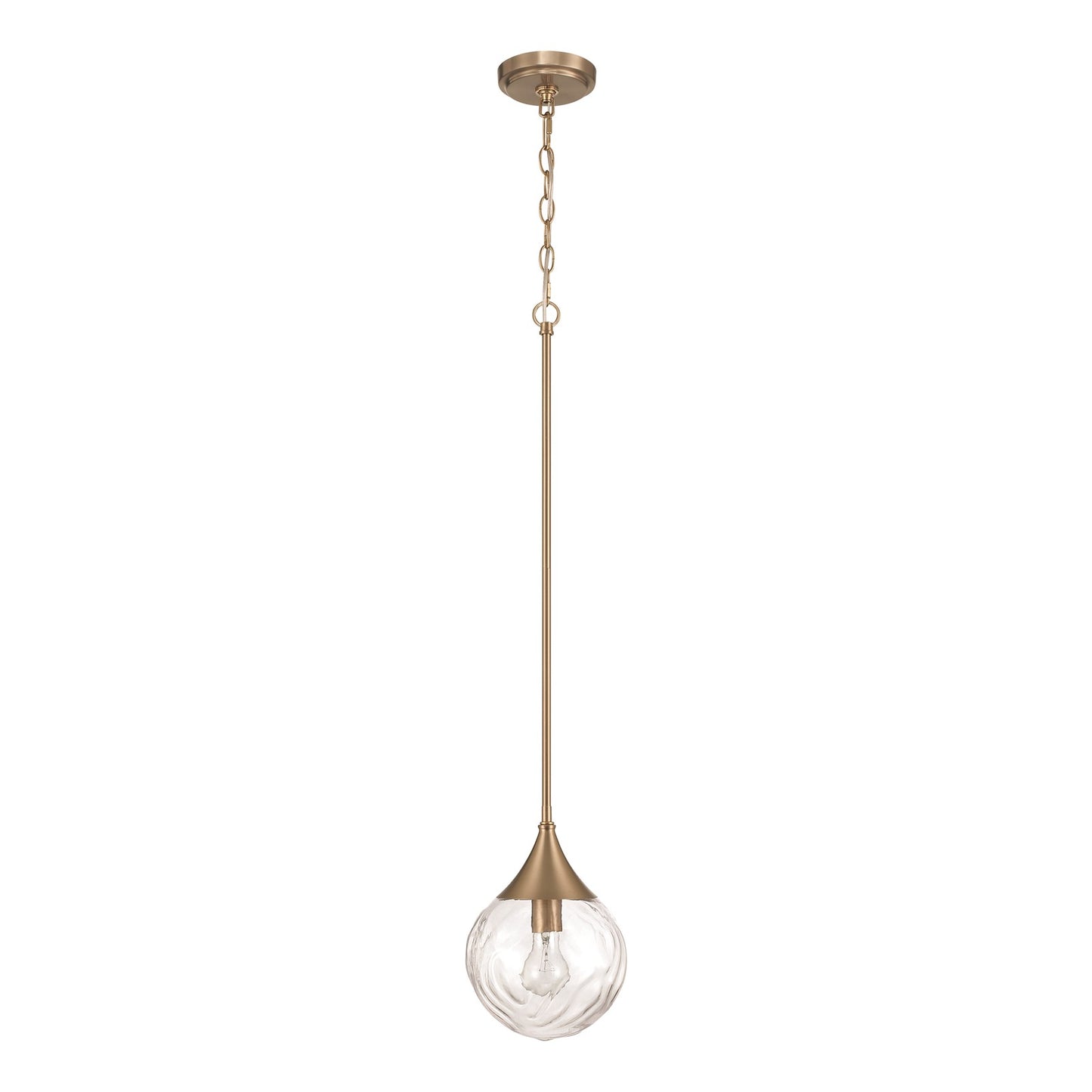 Craftmade Reflection 1 Light Mini Pendant, Bronze/Clear Textured