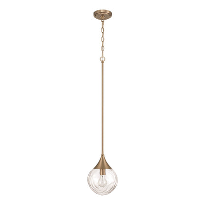 Craftmade Reflection 1 Light Mini Pendant, Bronze/Clear Textured