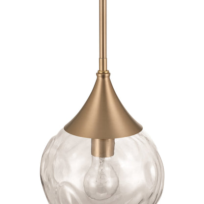 Craftmade Reflection 1 Light Mini Pendant, Bronze/Clear Textured