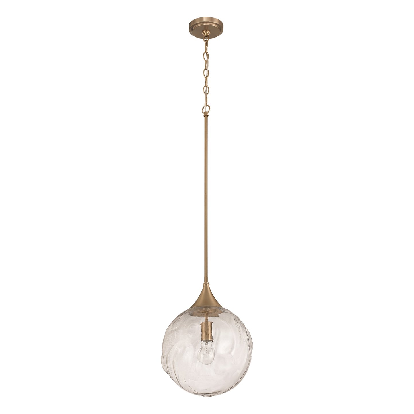 Craftmade Reflection 1 Light Pendant, Premium Bronze/Clear Textured - 61292-CPZ