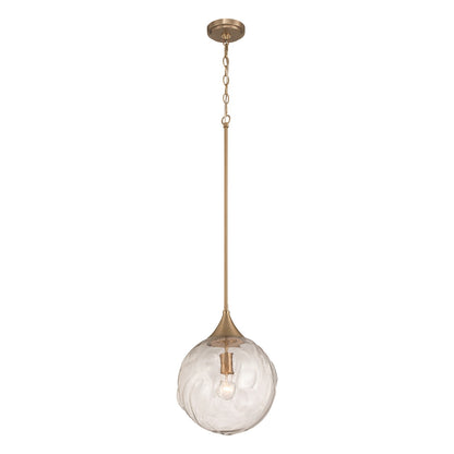 Craftmade Reflection 1 Light Pendant, Premium Bronze/Clear Textured